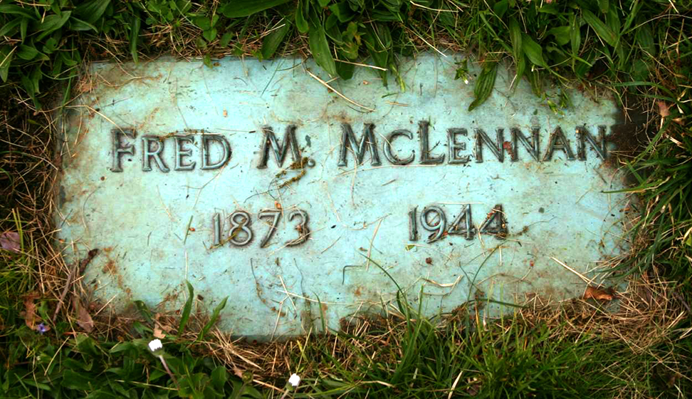 Photo of headstones/Fred M McLennan 1873 - 1944 hdstn Buffalo Forest Lawn Cem Erie Co